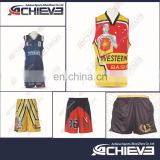 2017 latest best basketball jersey design ,black /blue /yellow color basketball uniform design