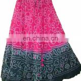latest tie dye long skirt cotton skirt bandhani skirt mirror work skirt jaipuri skirt