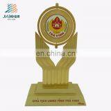 Personalized Antique Gold Plated Metal Trophy For Sports