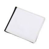 Sublimation Leather Folded Thin-short Purse Black thumbnail-1