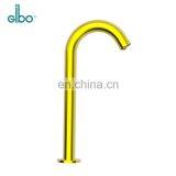 Длинношеийный латунный автоматический сенсорный золотой кран