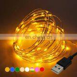 LED String Lights 10M USB Waterproof Copper Wire Fairy Twinkle Lights For Christmas Holiday Decoration thumbnail-1