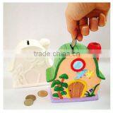 Ceramic House Coin Bank Large Kit