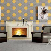 20x23 Dark Grey Non Slip Modern House Vinyl Hexagon Bathroom Flooring Tile and Wall Decoration thumbnail-4