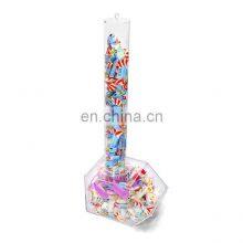 Acrylic Popcorn Display Tube Box Clear Custom Acrylic Boots Candy Bins