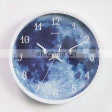Популярный на продажу многофункциональный настенный брендовый час с возможностью выбора нескольких цветов, с изображением галактики, синего Земли и Луны, светящимся и управляемым голосом thumbnail-4