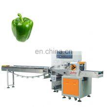 High Efficiency Pillow Type Flow Food Packaging Machinery Capsicums Fruits Vegetable Packing Machine 30-390mm thumbnail-1