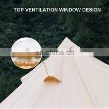 Hot Sale Large Family Luxury Cotton Canvas Tent With Stove Hole Waterproof Glamping Luxury Bell Tent Emporer Bell Tent thumbnail-2