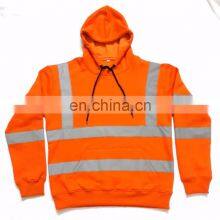 Sialwings High Visible Pullover Fluorescent Safety  Hoodie For Men Hi Vis Winter Work Clothing