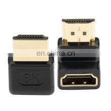 High Quality Gold Plated HDMI Adapter Converter 90 Degree 270 Degree 8K 60Hz 4K 120Hz HDMI Male to Female Adapter