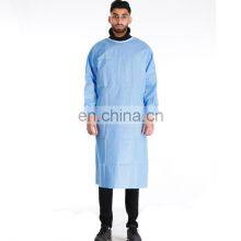 Non-woven Disposable SMS non-sterile Reinforced Isolation Gowns With Knitted Cuff