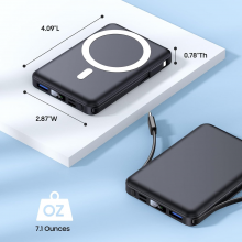 2024 New Arrival Mini Power Bank Portable Charger With Built-in Cables and 10000mAh Compact Slim Power Bank for Cell Phones thumbnail-4