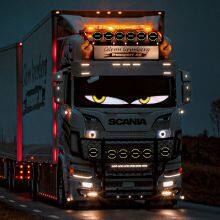 Led Flexible Car Window Display Light DIY Custom Animation Programmable Truck Advertising Logo Light Angel Devil Eye Lamp thumbnail-3