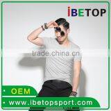 Custom V-Neck T-Shirt Plain Cotton Wholesale Blank T-Shirt 2016 thumbnail-4