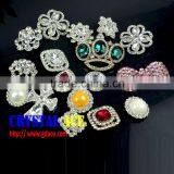 Zinc Alloy Crystal Stone Brooch, Crystal Rhinestone Strass Brooch Pins Wholesale for Wedding Dress thumbnail-5