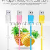 GOLF 1m Pineapple Series Micro USB Cable for s7 edge/s7 2.1A Quick Charging and data cable For Huawei/Nokia/HTC/Xiaomi