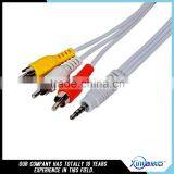 Xinya Hot Selling Fashion Funtional DC3.5mm to 3RCA Male Cable Audio & Video Cable