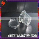 PET Material Opaque Plastic 150ml Sundae Cups With Flat Lids