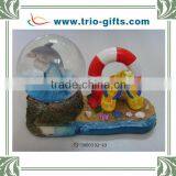 Polyresin Dolphin Slipper Snow Globe thumbnail-1
