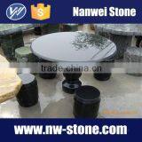 absolute black granite polished tables and chairs