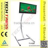 TV02 Free Standing Curved Corner Stand