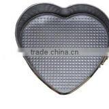 Dia.26*H7cm Carbon Steel Non-stick Heart Springform Cake Pan 2pcs Set
