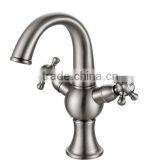 Double Handle Basin Faucet Tap Antique Bronze Finish thumbnail-3