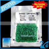 round brilliant cut emerald 2mm nano crystal for jewelry making