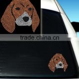 Clever And Lovely Dog Head Plastic Stickers