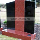 red and black granite monument