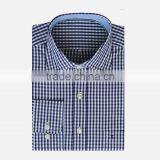 2016 fancy plaid design stand collar latest cotton shirt designs for men