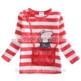 (F4565) Factory Girls t Shirts Animal Embroidery Children's t Shirts Girls Clothes Autumn Spring Nova Kids Clothes thumbnail-1