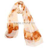2015 Fashionable Rose Flower Chiffon Scarf Whole Sale - In Stock thumbnail-5