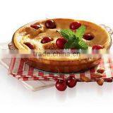 high borosilicate glass pizza pie pan/glass baking pie pan