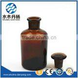 500ml Amber Narrow Mouth Glass Reagent Bottle With Glass Stopper