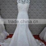 (MY0036) MARRY YOU High Neck Detachable Lace Top Real Sample Mermaid Wedding Dress