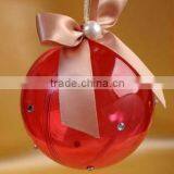 2013 Christmas Ornament Plastic Ball Transparent thumbnail-1