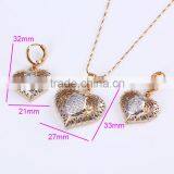 New Fashion Jewelry Set, Gold Plated Earring and Pendant Necklace Costume Jewellery, Sweet Heart Jewellery Sets thumbnail-2