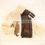 Mens Military Shearling Bomber Leather Jacket thumbnail-5