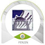 5pcs Non-Stick Royal Knife Set With TPR Knife Block Set thumbnail-1