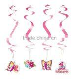 Baby Girl's 1st Birthday BUTTERFLY Hanging Swirls Fun Express First Party Decorations thumbnail-1