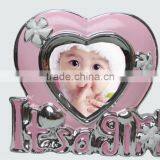 Wholesale Mini Heart Shape Pink Color Sliver Plating Picture Frames Bulk for Sale