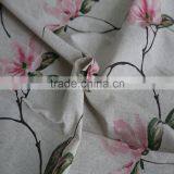 Popular Polyester/linen Mixed Flower Printed Curtain Fabric for Hotel Sleeping Room thumbnail-2