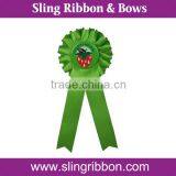 Handmade Green Satin Ribbon Rosette Medal And Ribbon thumbnail-1