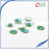 2016 Wholesale Round AB Color Fish Scale Carved Resin Dome Seals Cabochon thumbnail-4