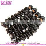 Double Drawn 100% Virgin Real Brazilian Hair Weft Cheap Deep Wave Human Hair Weft thumbnail-3