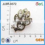Handmade Accessories Women Brooch Big Peacock Shape Crystal Rhinestone Brooch thumbnail-4