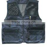 part of mesh fabric dark blue hunter vest