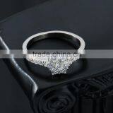 2016 Rellecona Bridal White Solitaire Accent Ring in 18k White Gold Plated for Wedding Anniversary thumbnail-4