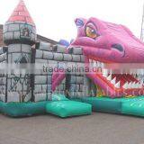 2016 Trade Assurance Dinosaur Bounce Castle for Sale,Combo Bounce House and Slider
